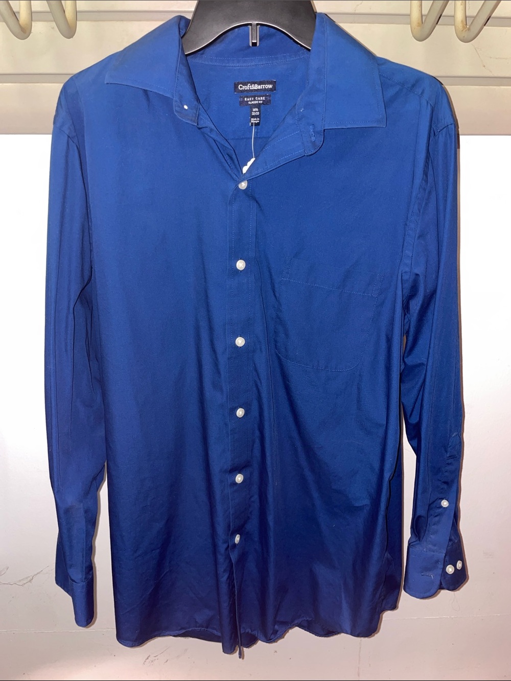 croft & barrow Men’s Long-Sleeve Dress Shirt - Cobalt Blue